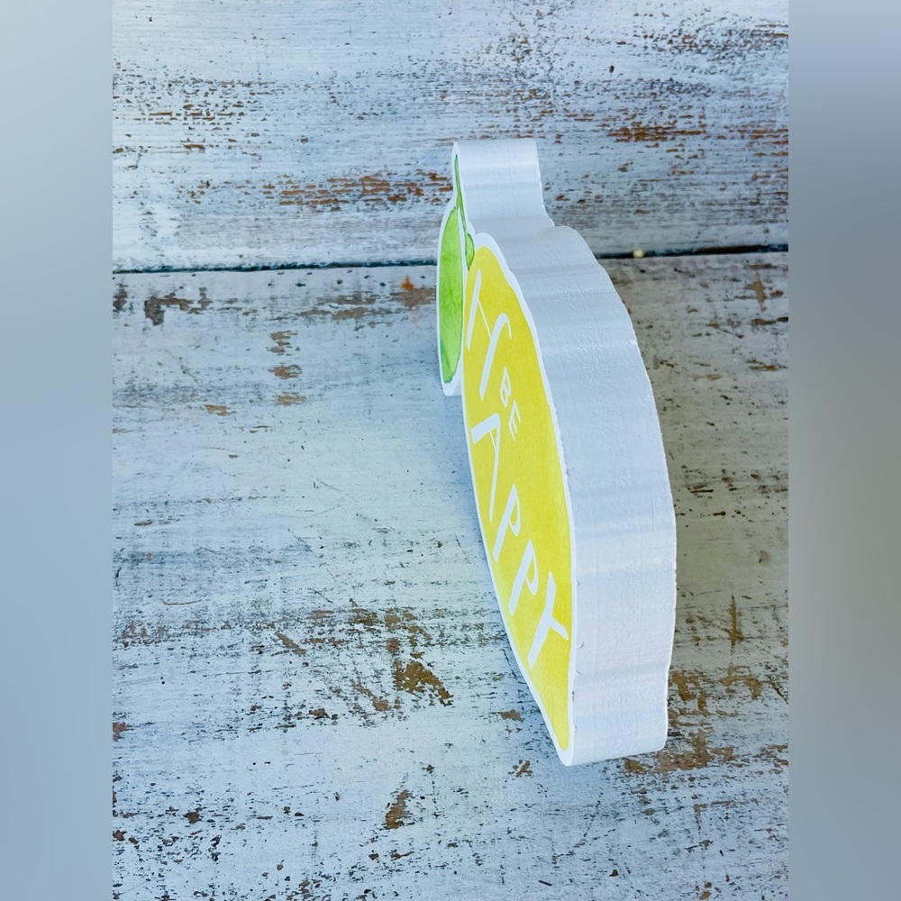 *Be Happy Chunky Lemon Shelf Sitter - Picture 11 of 11